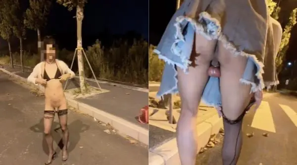 是北北没错啦 半夜的路边竟然有位小姐姐在换衣服 天呐快来看呀