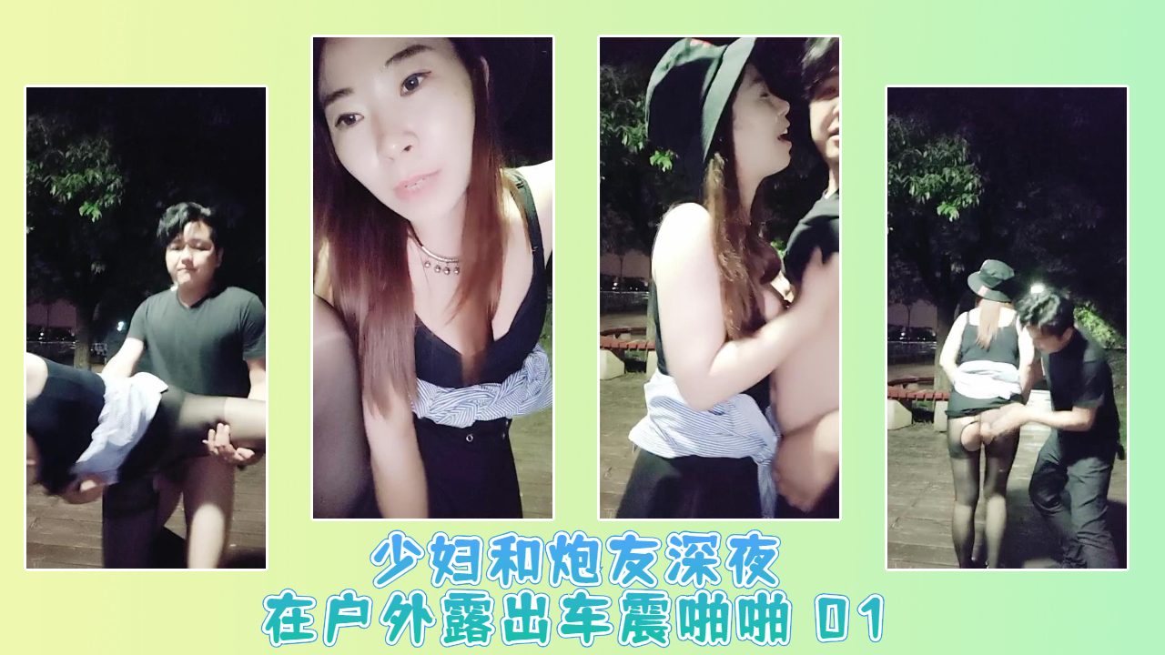 少妇和炮友深夜在户外露出车震啪啪 01.